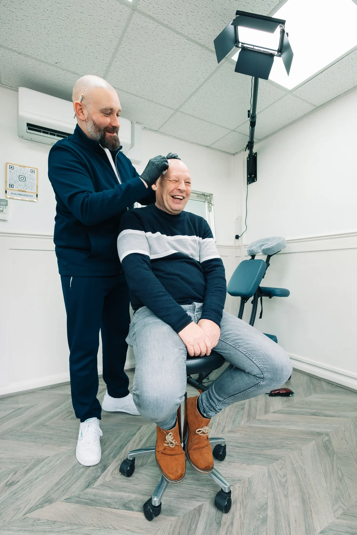 John with an SMP client in the studio